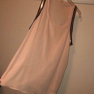 Peach see-through top